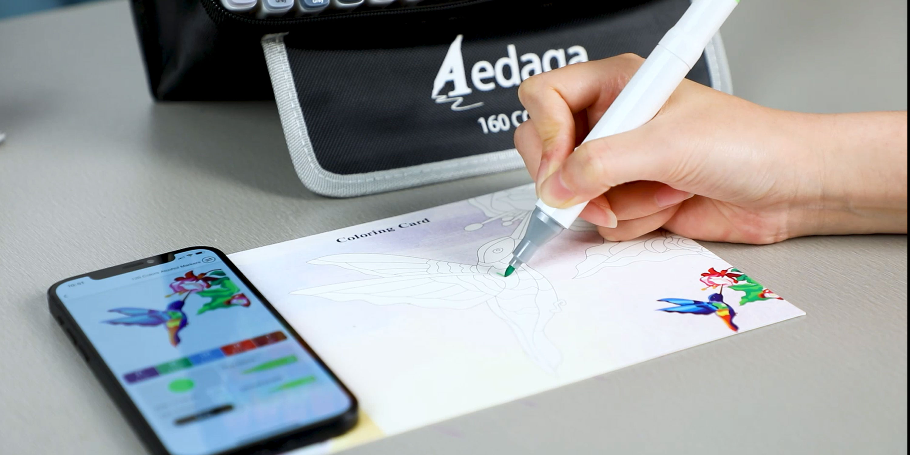 Amazon.com : AEDAGA 200 Colors Alcohol Markers with Free App, Dual